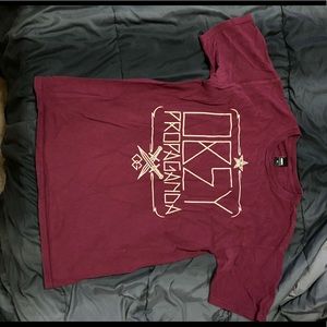 Burgundy obey shirt